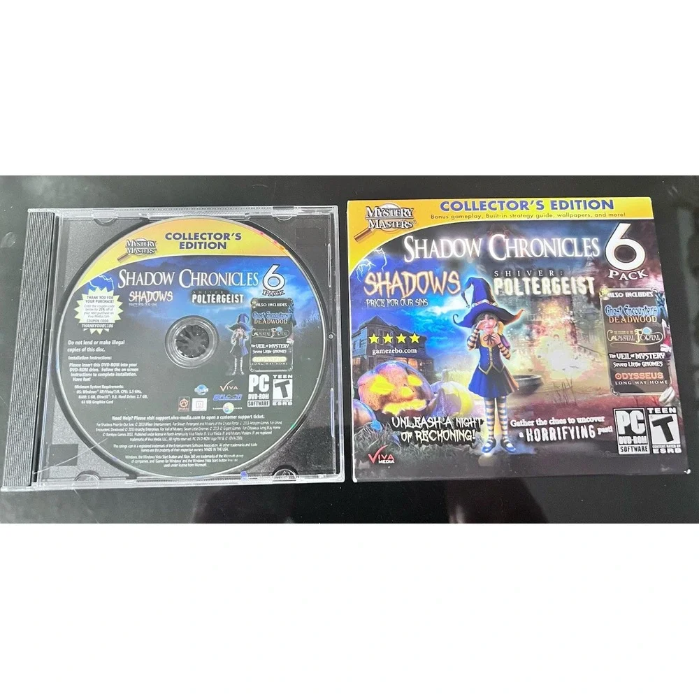 Shadow Chronicles 6-Pk Collectors Edition Video Games Pc DVD-ROM T-Teen Sealed